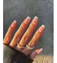 Pearl İnci French 20'li Küt Takma Tırnak