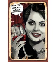 Yeşilçam Temalı Retro Ahşap Poster
