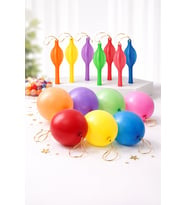 Beysüs 10 Adet Lastikli Zıpzıp Balon Ipli Büyük Balon