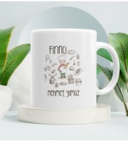 Fırıncı Kupa Bardak Beyaz