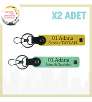 Yeşil-Sarı, İsme Özel Hediye Adana Ruhu Sevdiklerinize Hediye Zarif Bir Şehir Hatırası x2 Anahtarlık