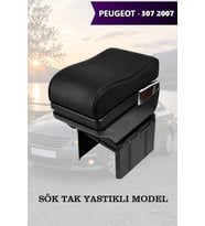 peugeot 307 2007 kol dayama Lüks Siyah geniş model Yastıklı Deri