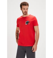 Bad Bear GRIZZLE T-SHIRT CRIMSON RED Erkek Tişört Kırmızı S-XXL