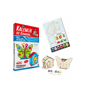 Ahşap Kalemlik Ve Kumbara Boyama Seti 4 Yaş+