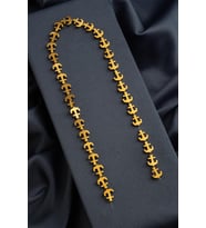 Hematit Doğal Taş Parlak Gold Gemi Çapası Kesim 13x11mm Dizi [AA]