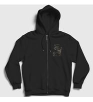 Presmono Unisex Siyah Broken Rapper NF Fermuarlı Kapüşonlu Sweatshirt 304838tt