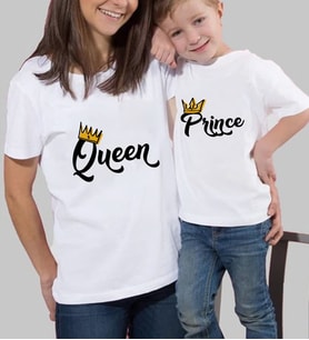 BK Gift Anne-Oğul 2’li Kombin Tişört Seti-1, Anneye Hediye, Anneler Günü Hediyeleri (Beyaz)