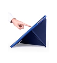 Fuchsia iPad 9.7" 2017 5. Nesil ile uyumlu Kılıf Kalem Bölmeli Tri Folding Katlanabilir Standlı