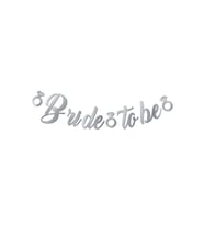Kaligrafi Banner Gümüş Bride To Be