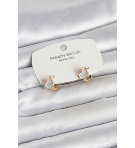 Kitty Model Gold Renk Pirinç Çocuk Küpe 5886 - HPSBYI6636-3414