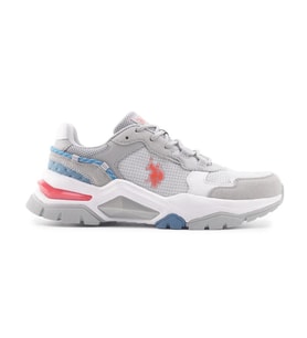 U.s. Polo Assn. Vincent 4Fx Erkek Gri-Turuncu-Mavi (40-45) Sneaker Ayakkabı