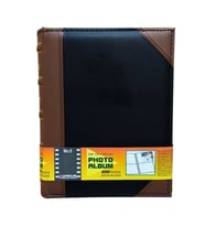 Deri Fotoğraf Albümü 200’lük 10x15 cm Siyah (Sarı)