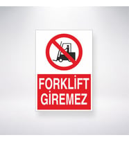Forklift Giremez 21x35 Arkası Yapışkanlı Levha