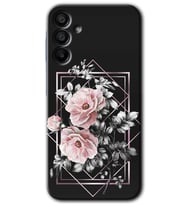Galaxy A15 Kılıf HD Desen Baskılı Kılıf - Retro Çiçek 1