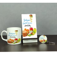 Beslenme ve Diyetetik Uzmanına Hediye Üçlü Set (Kupa + Telefon Standı + Anahtarlık)