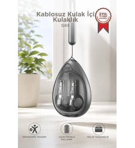 Torima Bluetooth Kulaklık Kulak İçi Stereo Kablosuz Kulaklık G65 Siyah