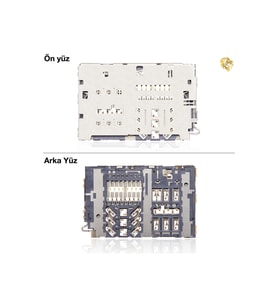 Samsung Galaxy A32 4G Sim Konnektörü Çift ile Uyumlu Anakart sim okuyucu soketi sim kart yuvası lehim parçası sim kart okuyucu konnektörü