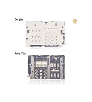 Samsung Galaxy A32 4G Sim Konnektörü Çift ile Uyumlu Anakart sim okuyucu soketi sim kart yuvası lehim parçası sim kart okuyucu konnektörü