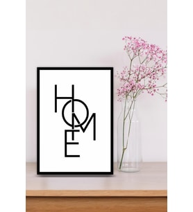 Home Temalı Çerçeve Görünümlü Mdf Tablo