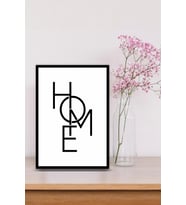 Home Temalı Çerçeve Görünümlü Mdf Tablo