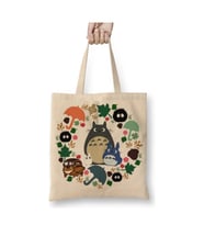 Totoro Beyaz Bez Çanta Uzun Saplı Alışveriş Çantası Plaj Çantası