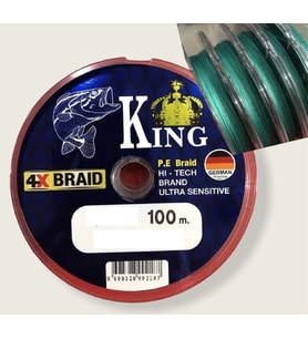 KİNG BRAİD ULTRA SENSİTİVE ALMAN İP MİSİNA 4X PE ÖRGÜ 0,10MM