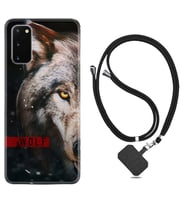 Samsung A02S A03S A10 A12 A13 A21S A22 Kılıf Boyun Askılı Silikon Wolf Eyes 1758