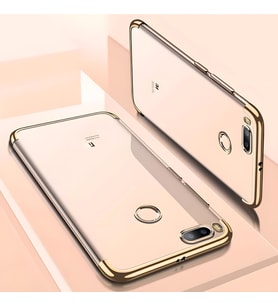 Xiaomi Mi 5x Kılıf Dört Köşeli Lazer Silikon Kılıf (Gold)
