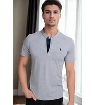 T9560 DEWBERRY T-SHIRT-GRİ