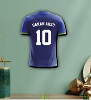 BK Gift Kişiye Özel İsimli Taraftar Forma 3D Ahşap Tablo–7, Arkadaşa Hediye, Sevgiliye Hediye, Doğum Günü Hediyesi
