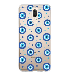 PrintiFy Huawei Mate 10 Lite ile Uyumlu 1mm Slim Fit Nazar Boncuğu 1 Baskılı Şeffaf  Kılıf