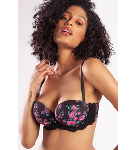 Golshan Gardenia Balconette Heavy Push Up Bra, Siyah Konforlu ve Şık Sütyen