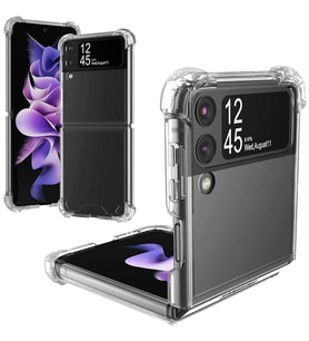 Samsung Z Flip 3 Şeffaf Korumalı Silikon Kılıf - Telefon Kılıfı