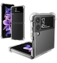 Samsung Z Flip 3 Şeffaf Korumalı Silikon Kılıf - Telefon Kılıfı