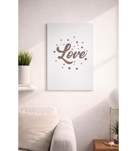 LOVE  YAZILI PASREL RENK TONUNDA ŞIK TASARIMLI MDF TABLO (27X18)