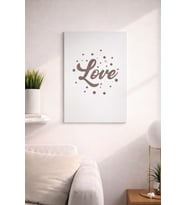 LOVE  YAZILI PASREL RENK TONUNDA ŞIK TASARIMLI MDF TABLO (27X18)