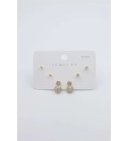 Çoklu Set Küpe - Altın