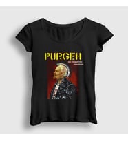 Presmono Kadın Siyah Album Punk Müzik Purgen T-Shirt 502190tt