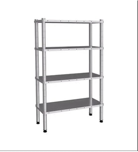 Empero EMP.D.2.61107-18-4 4 Katlı Düz Raflar 61x107x180 cm INOX 201