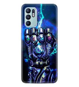 Oppo Reno 6 Kılıf Silikon Desen Özel Seri Thunder Play 1760