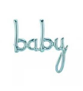 Baby Bebek Mavi Yazı Folyo Balon