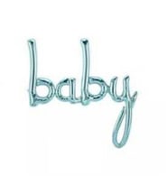 Baby Bebek Mavi Yazı Folyo Balon
