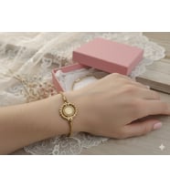 Kişiye Özel Harfli Çelik Bileklik Gold Renk Şık ve Zarif Tasarım l Hediyelik Kolye (Rose Gold Altın)