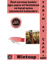 #Çapa Bahçe Tarla Toprak İşleme Ot Temizleme Dayanıklı Metal Kırmızı Çelik Yarım Ay Çapa 15 X 24 Cm
