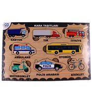 Ca Games Ahşap Puzzle Kara Taşıtları 19X29