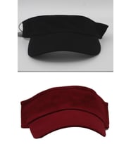Unisex Uv Koruyucu Vizör Kasket Siperlik Tenis Şapka Kırmızı-Siyah Set (Siyah - Beyaz)