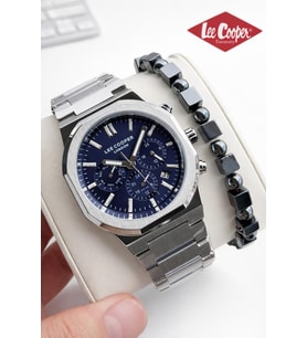 Lee Cooper Çelik Kordon Kadran Özellikleri Aktif 50 Mt Suya Dayanıklı Erkek Kol Saati FG.8263.390