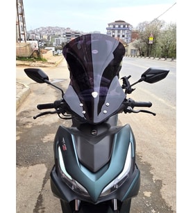 MOTOCAM Kuba Vizy 50 Ön Cam 2025-2026 Model 54cm Siyah Renkli Sportif Model