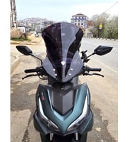 MOTOCAM Kuba Vizy 50 Ön Cam 2025-2026 Model 54cm Siyah Renkli Sportif Model