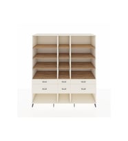 Kronos Dolap 12 Raflı 6 Çekmeceli  220x59x243 Aytaşı-Çam/Aytaşı